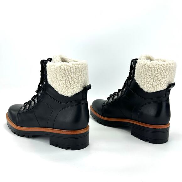 Marc Fisher Isabel Women Lug Sole Bootie Size 9.5M Black Leather Ankle Boot New - Picture 13 of 16